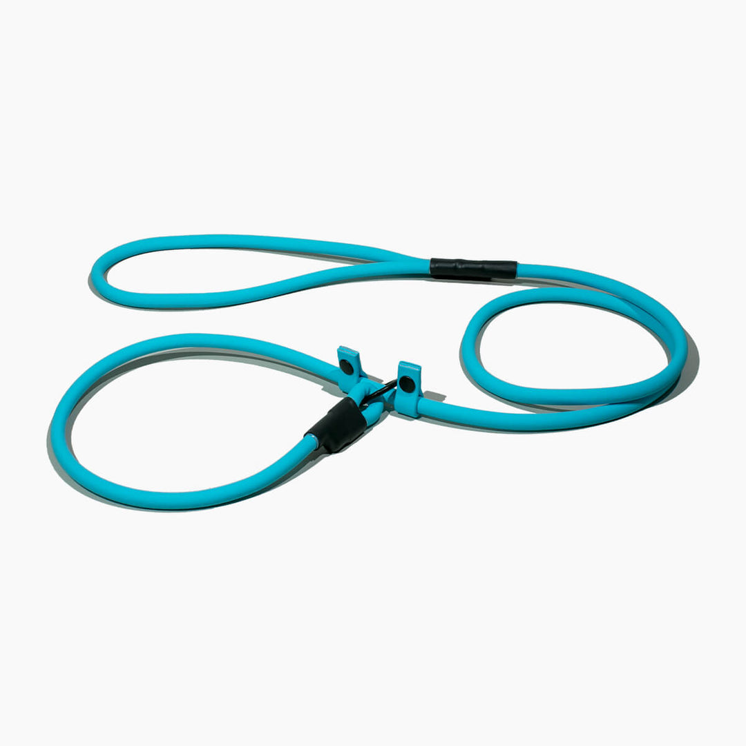 BioThane® okrogel povodec z ovratnico 'Cyan'