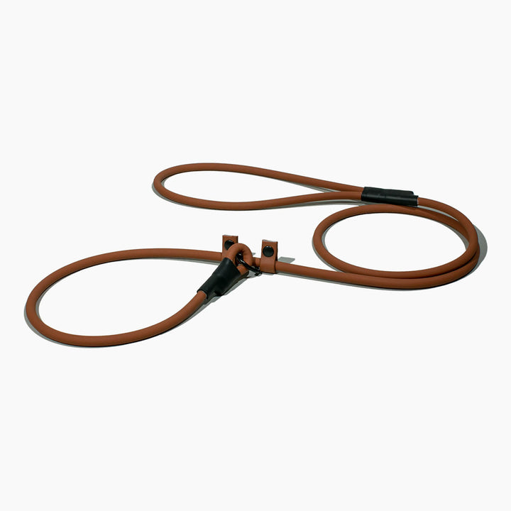 BioThane® okrogel povodec z ovratnico 'Leather'