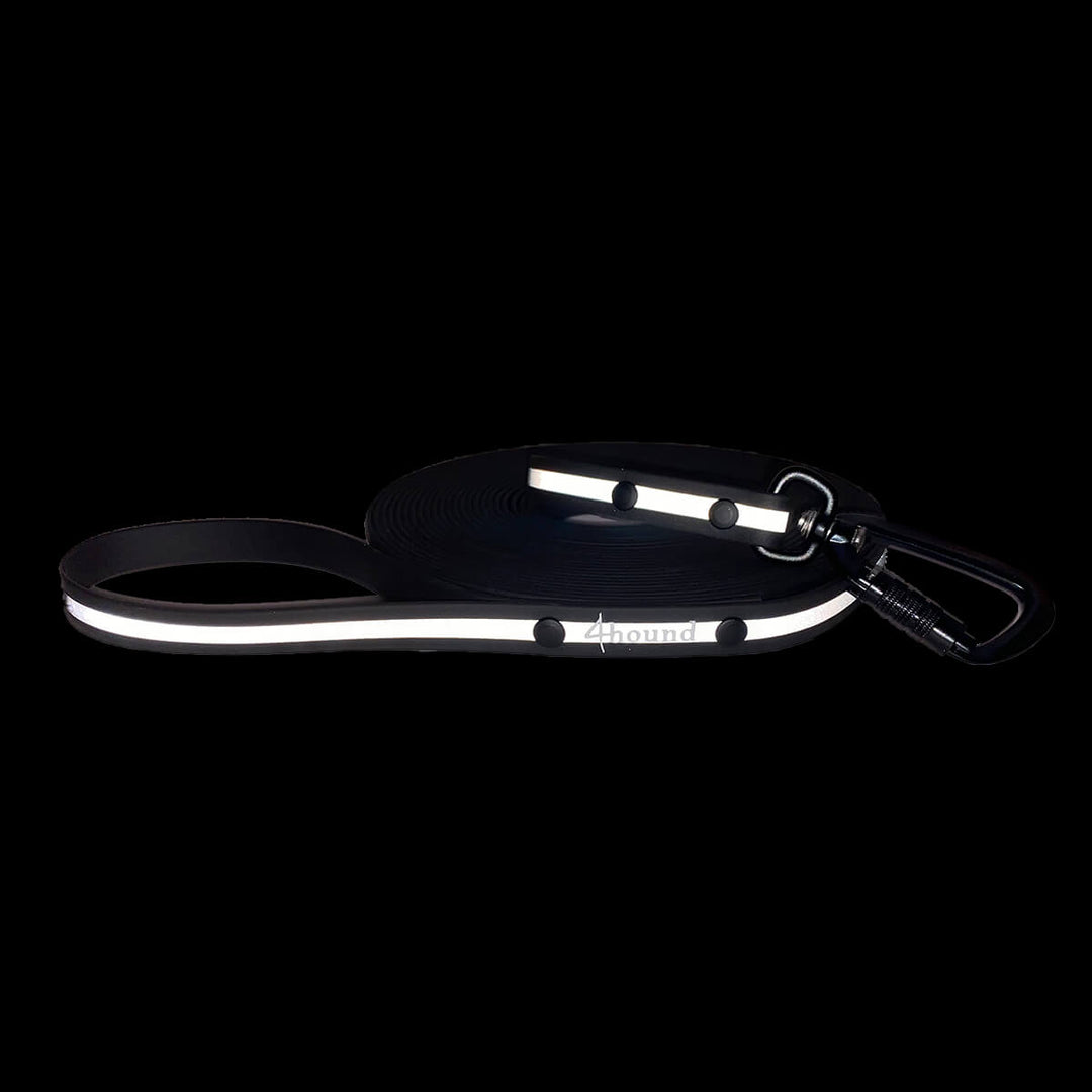 Vodoodporni sledni povodec 'Reflective Black'