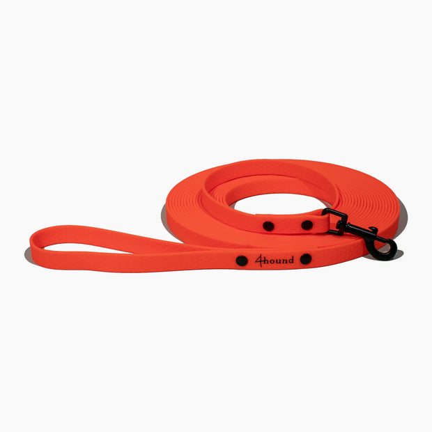 Waterproof tracking leash 'Hexa Neon Orange'