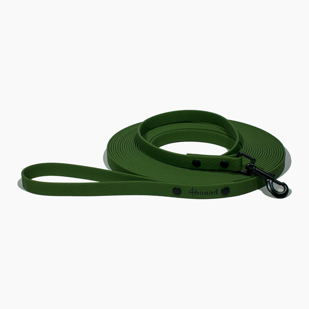 Waterproof tracking leash 'Hexa Olive'