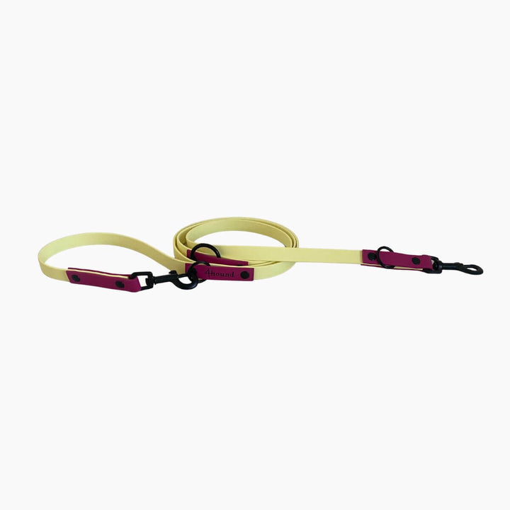 BioThane® adjustable leash 'Yellow + Berry'