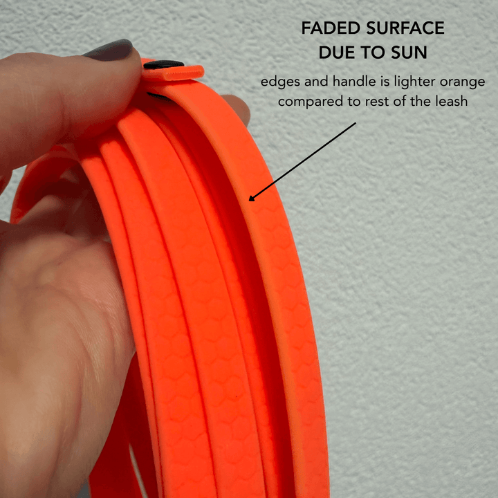 Hexa show slip leash 'Neon Orange' FADED