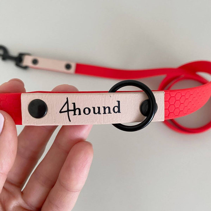 Hexa classic leash 'Red + Nude'