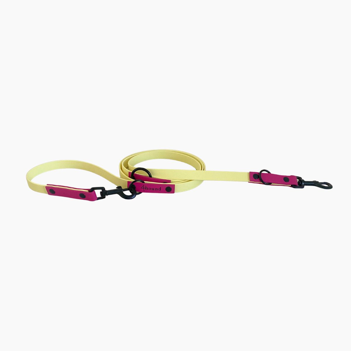 BioThane® adjustable leash 'Yellow + Berry' 2m – 4hound