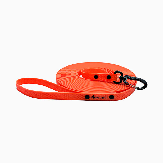 Waterproof tracking leash 'Hexa Neon Orange'