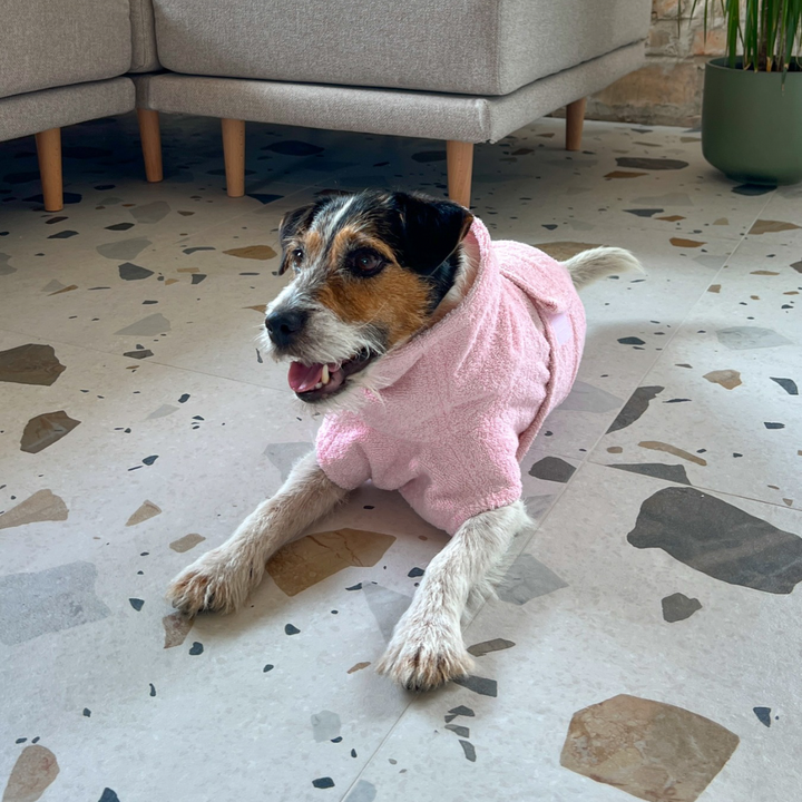Cotton Drying Coat 'Baby Pink'