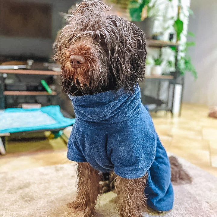 Cotton Drying Coat 'Marine blue'