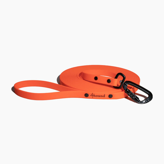 Waterproof tracking leash 'Neon Orange'