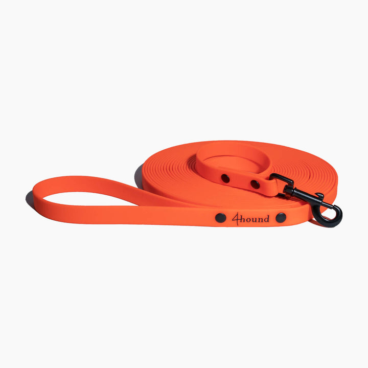 Waterproof tracking leash 'Neon Orange'