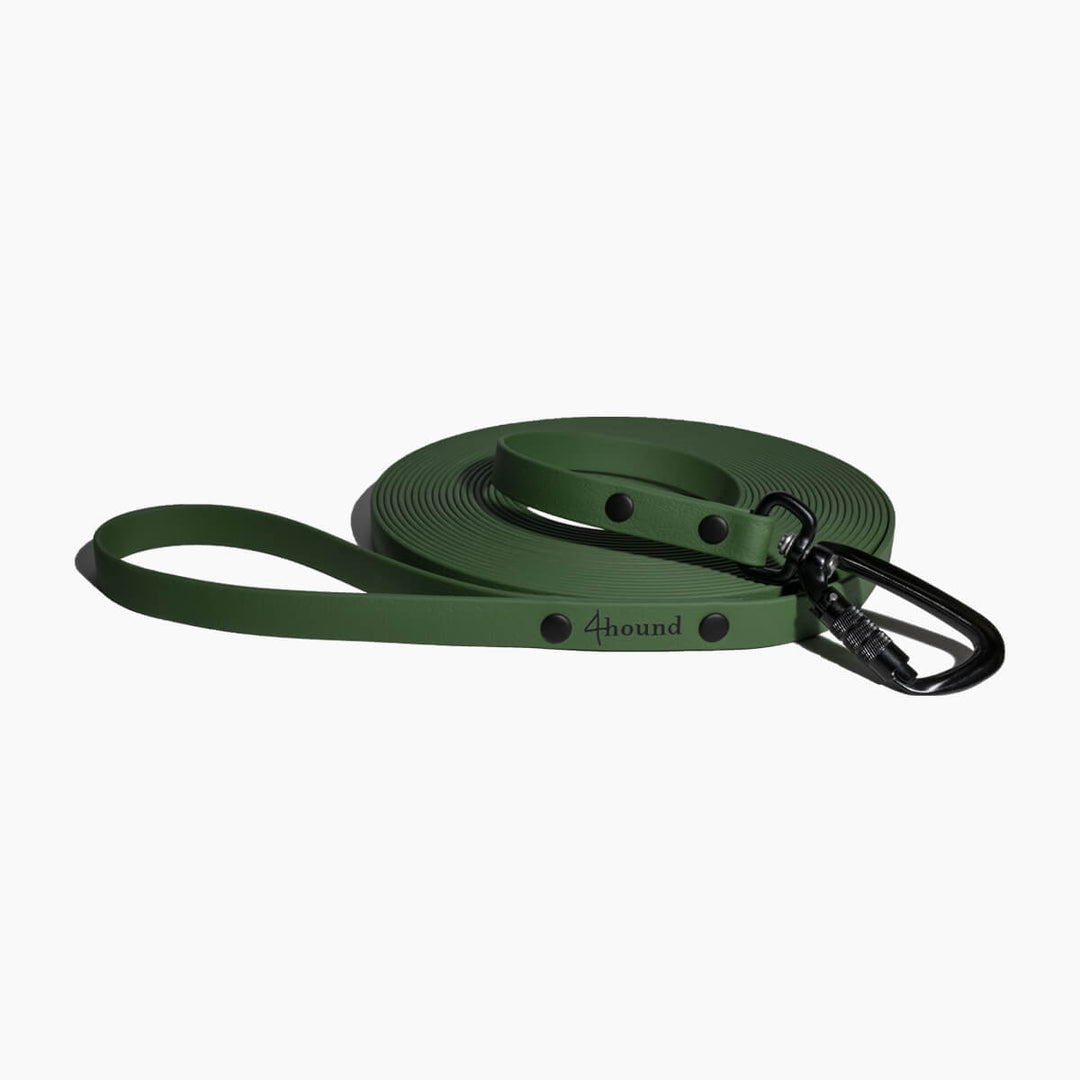 Waterproof tracking leash 'Olive green'