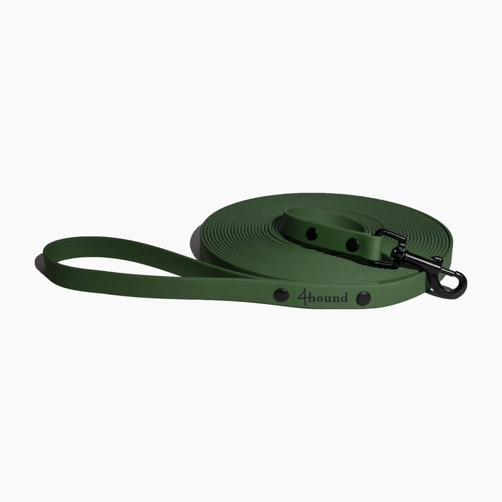 Waterproof tracking leash 'Olive green'