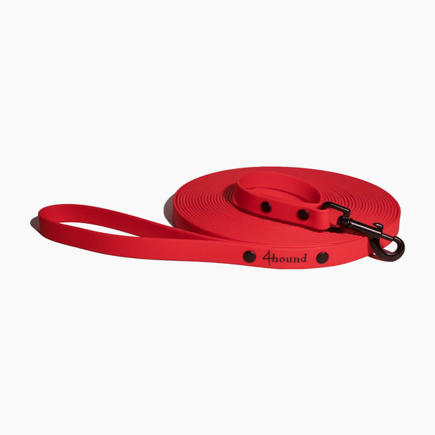 Waterproof tracking leash 'Red'