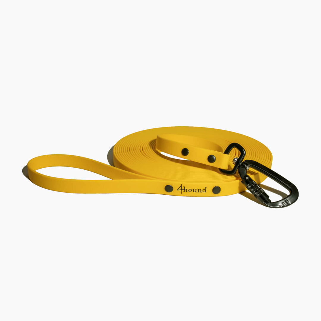 Waterproof tracking leash 'Yellow'