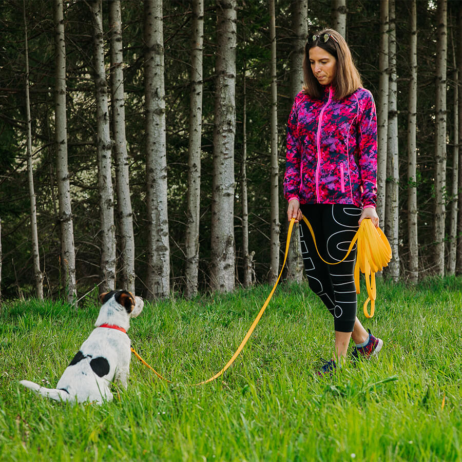 Waterproof tracking leash 'Yellow'